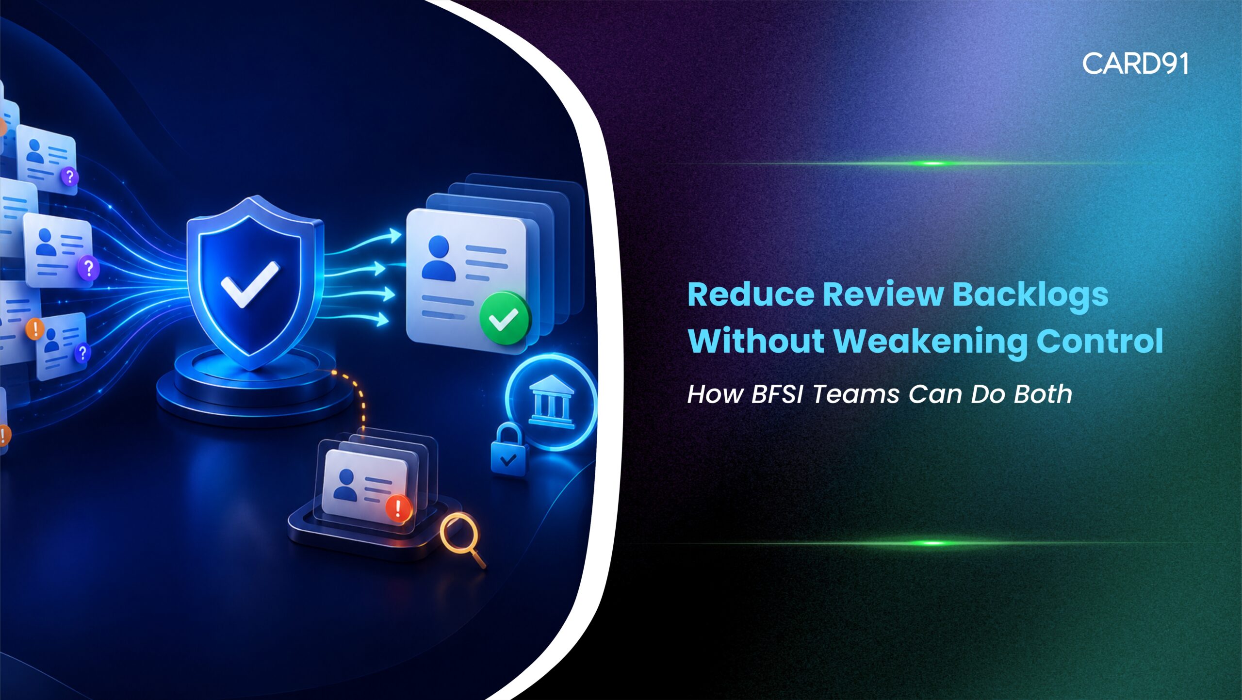 Reduce review backlogs in BFSI onboarding with better routing and queue design